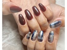 モンルポ 大阪梅田店(MonRepos)/チェックネイル