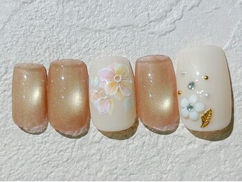 ネイルビート(NAIL BEAT)/手描きフラワーネイル　マグ