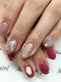 【大理石ネイル】