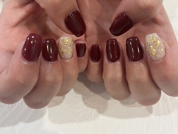 プラス サード(Plus 3rd)/金箔ネイル by tomoe.i