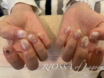 リオッサ オブ ラグーン(RIOSSA of Lagoon)/ツイードネイル×リボンネイル