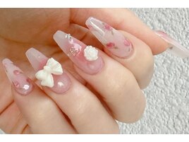 春チーク×リボン×お花