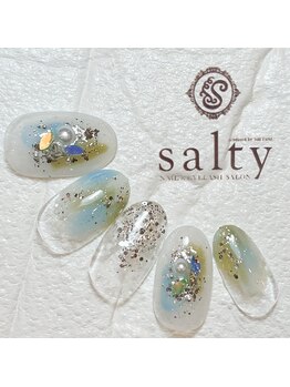 ネイルアンドアイラッシュサロン ソルティ 寺田町(salty)/ニュアンスネイル