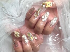 イエロー×マグネットネイル