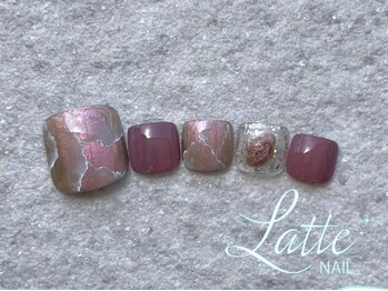 ラテネイル(Latte Nail)/5月定額デザイン　Foot ver.
