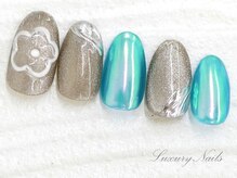 ラグジュアリーネイルズ オオミヤ(Luxury Nails Omiya)/ガーリー*ミラーネイル
