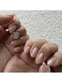 那覇ネイル/リボンワンカラー♪