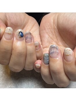 アティックネイルアトリエ(attic nail atelier)/夏ネイル★シェルアート