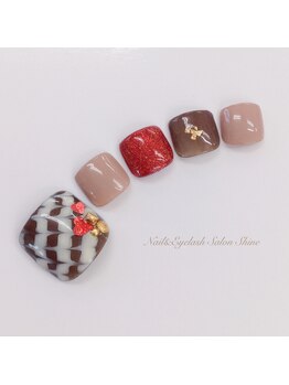 バレンタインネイル