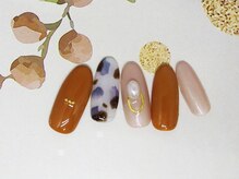 ネイルライフ(NailLife)/白べっ甲ネイル
