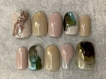 カラネイル 南森町店(calla nail)/インク×サンドジェルの奥行き