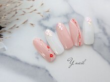 ワイネイル(Y.nail)/シンプルお正月ネイル