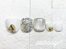 ネイル―ジュ 札幌大通店(nairouge*)/フット♪サマービジューネイル♪