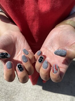 テンネイル(ten. nail)/ワンカラー+アート4本