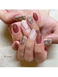 ツイードネイル ¥8800