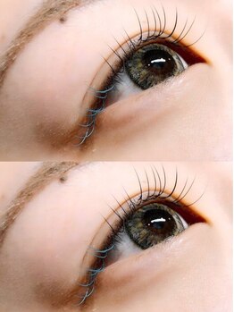 ララ バイ ブレイク(LALA by BREK)の写真/個性を出したオシャレに！ワンポイントも◎ブラウンで優しい印象に変身可能♪カラーアイラッシュ￥4400～