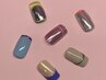 デザインネイル　／　フレンチ＋ミラー