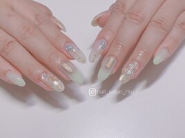 シェル埋め尽くしネイル