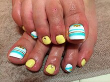 ネイルサロンふわり/ボーダーフットネイル