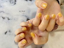 アクロネイル アンド アイ(ACRO NAIL&EYE)/大人イエローネイル