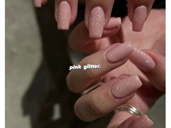 キースネイルアトリエ(keeth nail atelier)/ピンクグリッター
