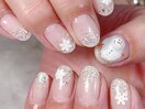 雪だるまネイル