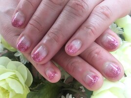 ラメグラデーション★ピンク