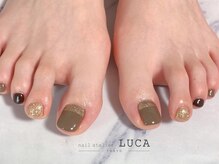 ネイルアトリエルカ(nail atelier LUCA)/W-201 大人上品ブラウンネイル