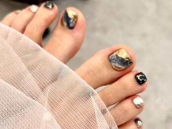アム アンド ネイル(A'm&nail)/マーブル/フットネイル