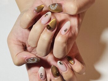 バレンタインネイル