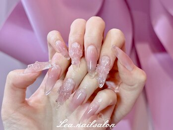 レアネイル 渋谷店(Le’a nail)/クリア★チーク+クロム