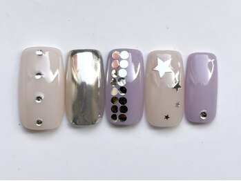 ジェミーネイル イケブクロ(Jemiy nail ikebukuro)/パープルスター¥8500