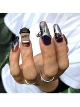 アヤネイルズ アンド アイラッシュ(AYA NAILZ.＆Eyelash)/コーヒー＆ピアスネイル