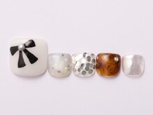 ジェミーネイル エビス(Jemiy nail ebisu)/手描きリボンべっこう10480yen