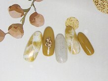 ネイルライフ(NailLife)/ミラー大理石ネイル