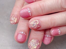 エンボスフラワーネイル☆