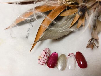 モグネイル(Mogunail)/11.12月定額B ツイードネイル