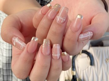 アトリエ ボノ(BONO)/チェック柄ネイル