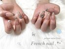 *ガラスフレンチ ネイル*