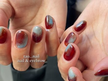 タオドットネイル(TAO...nail)の写真/【アシメデザイン¥6800】ショートネイル/チビ爪/丸爪さん集合◎短い爪でも似合うハイセンスデザイン!
