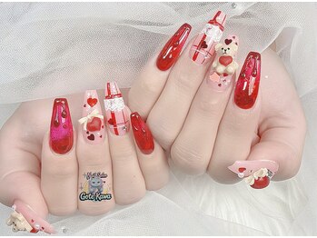 ゴテかわ(GOTE KAWA)/バレンタインネイル、長さだし