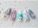 傘×カエルの梅雨ネイル