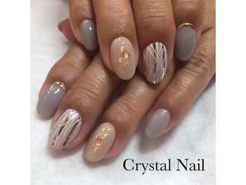 クリスタルネイル ボンベルタ橘店(CRYSTAL NAIL)/ワンカラー×アート