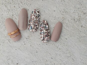 テラスアヴェダ 心斎橋店(Terrace AVEDA)/ツイードネイル★モコモコ