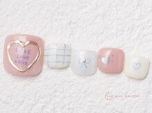 ネイルメゾン 新宿店(NAIL MAISON)/ハートチェックリボン韓国￥9000