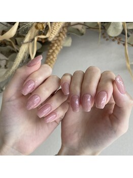 ミントリーフ バイ リート(Mint leaf by Reat)/くすみピンクラメカラー