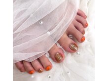 リッカヴァラ(Lycka VALLA)/フットネイル/オレンジ/ビビット