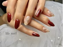 リリーネイル(lily nail)/大人気なボルドーネイル