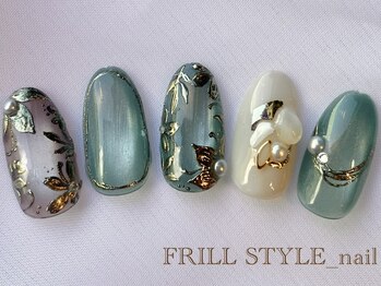 フリルスタイル(FRILL STYLE)の写真/こだわり大人上品ネイル◇初回OFF無料◇Handワンカラー／ラメグラ◇豊富なカラーから2色まで選択OK!