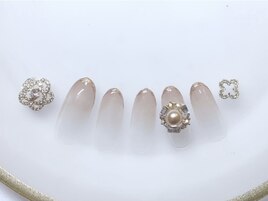 デコパーツグラデーションネイル